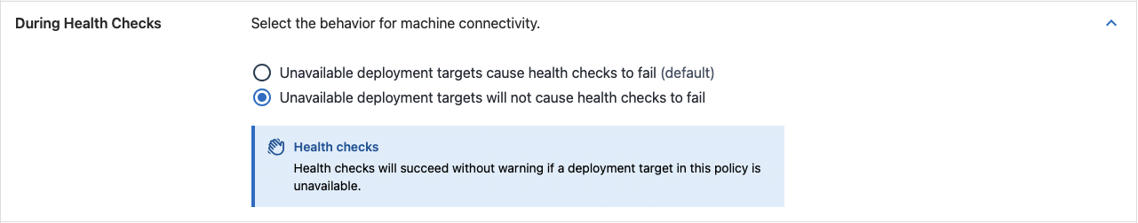 Option to ignore unavailable machines during health checks